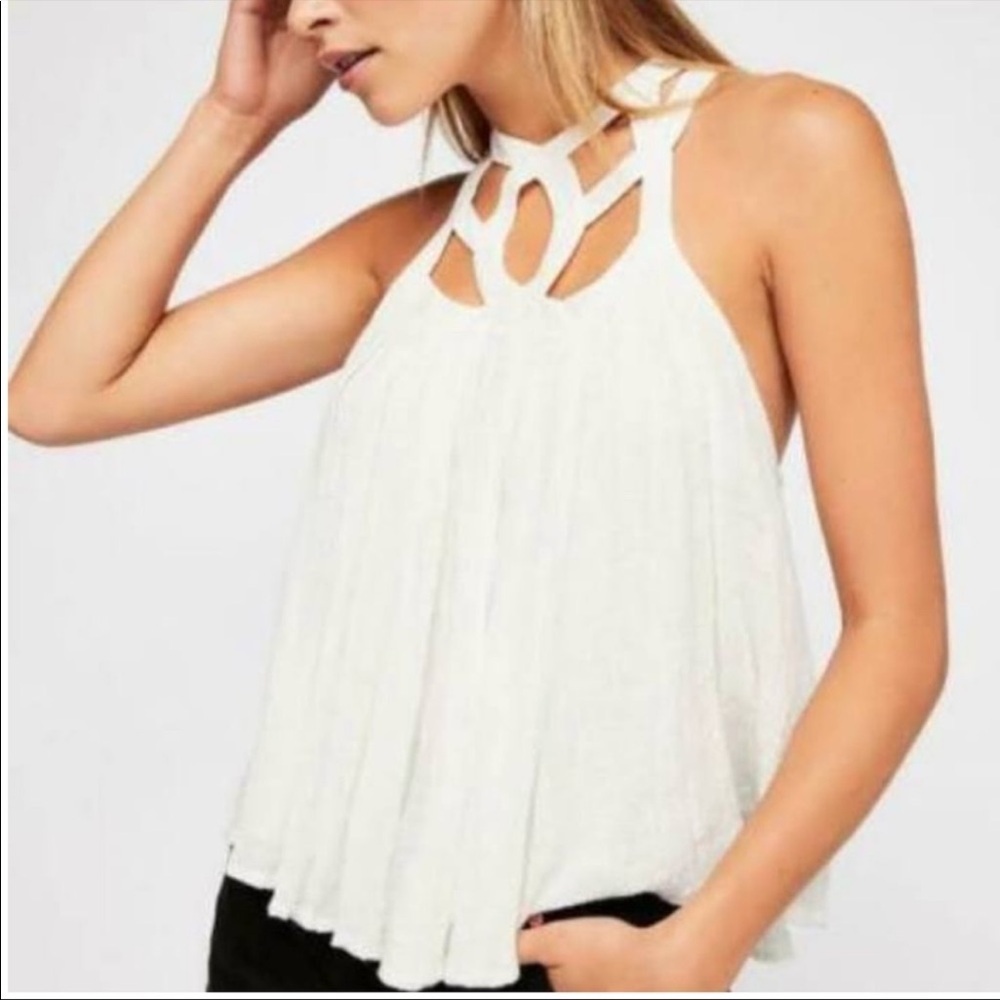 NWOT Free People Geo Gauze Top. Size S